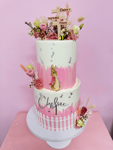 Cake Creations by Kate™ SpecialityCakes 2-Tier Pink Bunny Extended Height Cake